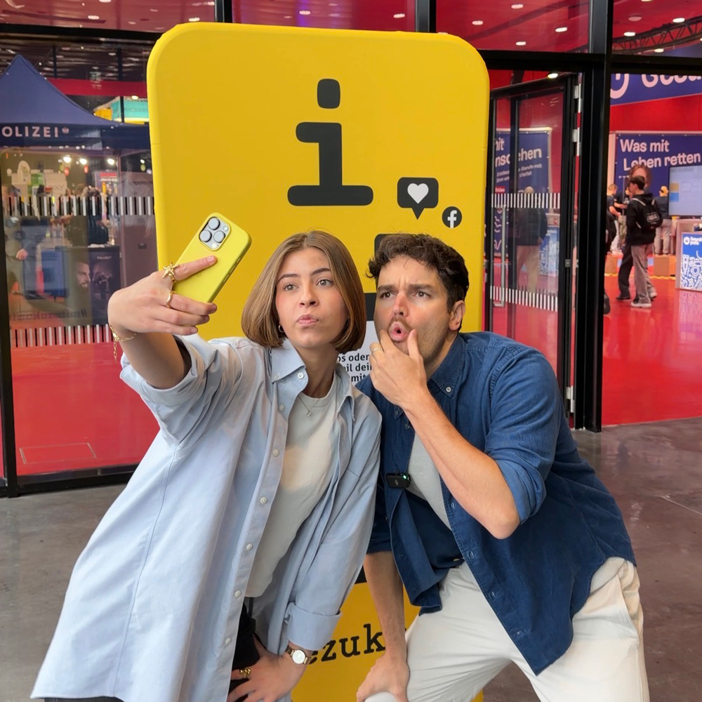 Boee und Markus auf der i-Messe 2025 in Dornbirn